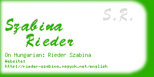 szabina rieder business card